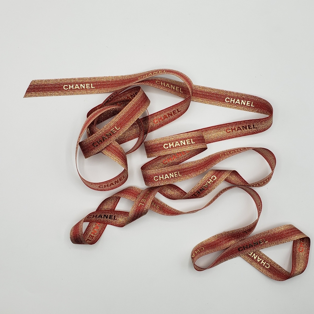 Chanel Red Gold Ribbon 162 inches - Picture 3 of 6